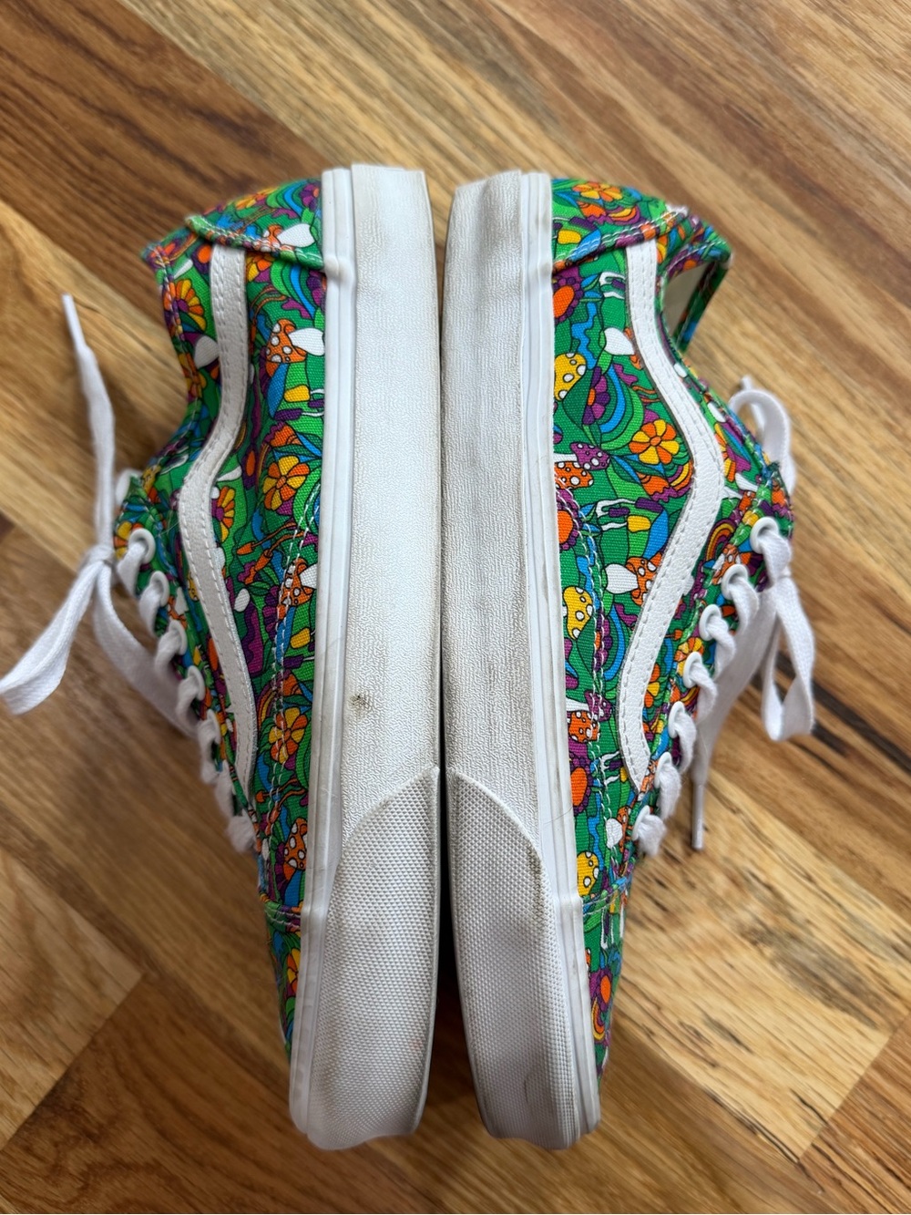 Vans Old Skool Floral Mushroom Shoes - Picture 8 of 8
